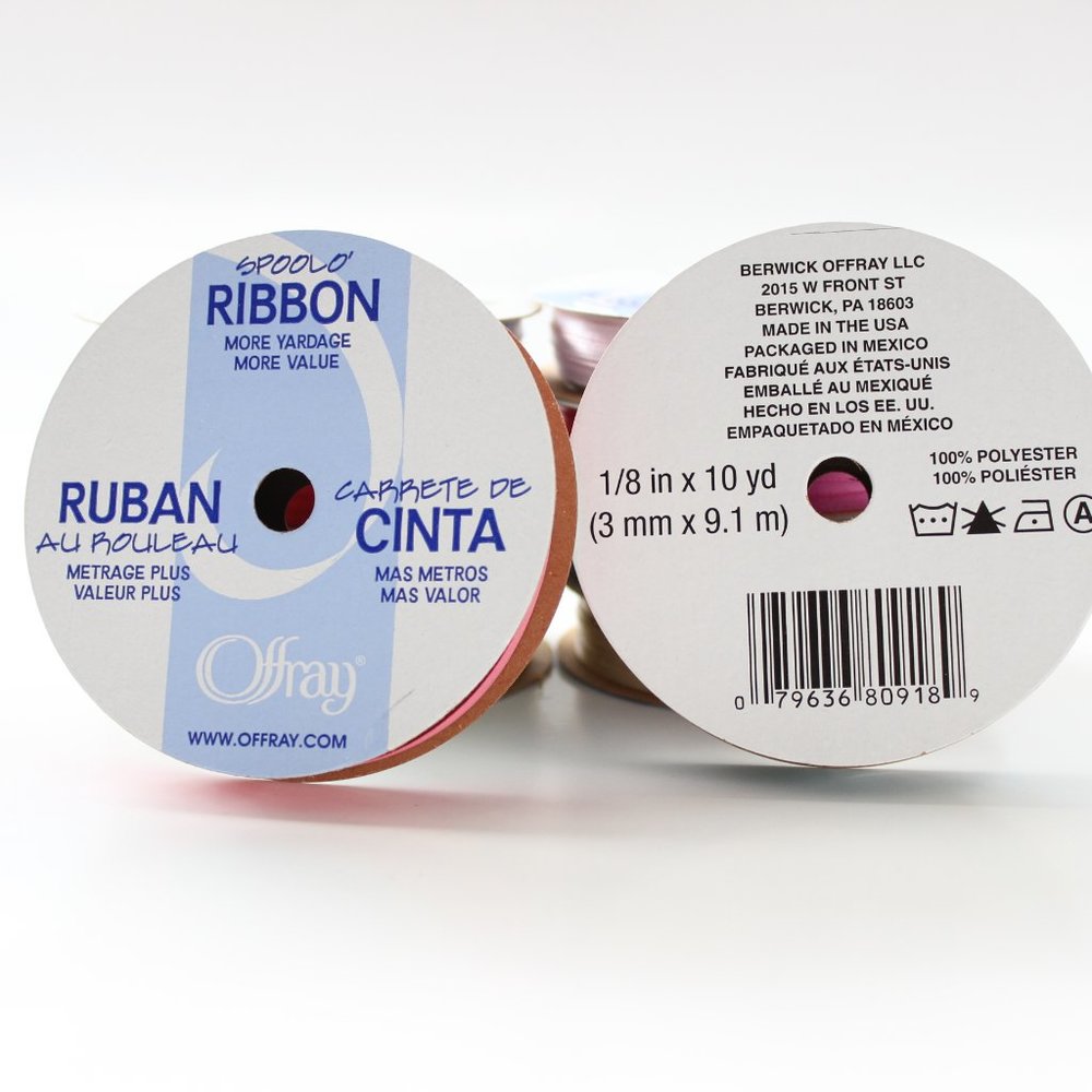 1/8" Ribbon gift wrap crafts assorted colors - Picture 5 of 6